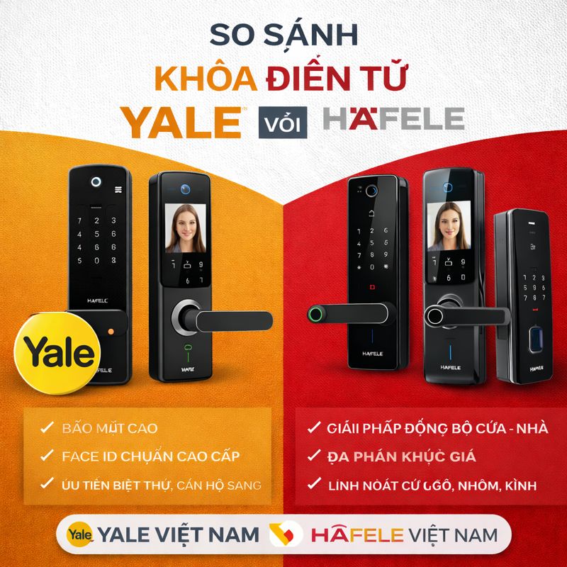 So sánh khoá điện tử Yale với Khoá điện tử Hafele